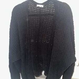 Black Open-Knit Women's Sweater